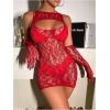 imageFloerns Womens Sheer Mesh Sleeveless Babydoll Slip Lingerie NightgownBurgundy Solid