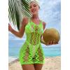 imageFloerns Womens Sheer Mesh Sleeveless Babydoll Slip Lingerie NightgownLime Green