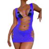 imageFloerns Womens Sheer Mesh Sleeveless Babydoll Slip Lingerie NightgownRoyal Blue