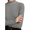 imageFloerns Womens Mock Turtleneck Long Sleeve Slim Fit Stretch Striped TShirts Tunic Tops Fall Fashion Trendy Outfits ClothesBlack F