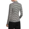imageFloerns Womens Mock Turtleneck Long Sleeve Slim Fit Stretch Striped TShirts Tunic Tops Fall Fashion Trendy Outfits ClothesBlack F