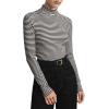 imageFloerns Womens Mock Turtleneck Long Sleeve Slim Fit Stretch Striped TShirts Tunic Tops Fall Fashion Trendy Outfits ClothesBlack F