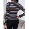 imageFloerns Womens Mock Turtleneck Long Sleeve Slim Fit Stretch Striped TShirts Tunic Tops Fall Fashion Trendy Outfits ClothesMulti Striped