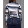 imageFloerns Womens Mock Turtleneck Long Sleeve Slim Fit Stretch Striped TShirts Tunic Tops Fall Fashion Trendy Outfits ClothesPink Blue Striped