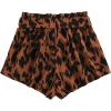 imageFloerns Womens Tie Bow Floral Print Summer Beach Elastic ShortsBrown