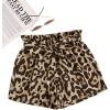 imageFloerns Womens Tie Bow Floral Print Summer Beach Elastic ShortsLeopard Print