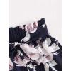 imageFloerns Womens Tie Bow Floral Print Summer Beach Elastic ShortsNavy