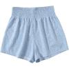 imageFloerns Womens Tie Bow Floral Print Summer Beach Elastic ShortsLight Blue
