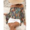 imageFloerns Womens Boho Off Shoulder 34 Bell Sleeve Summer Blouse TopA Multi Paisley