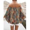 imageFloerns Womens Boho Off Shoulder 34 Bell Sleeve Summer Blouse TopA Multi Paisley