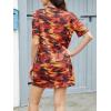 imageFloerns Womens Casual Ripped Short Sleeve Tshirt Tunic DressRed Multi
