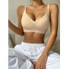 imageFloerns Womens Seamless Deep V Bras Invisibles No Show Wireless Comfortable BraApricot