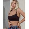 imageFloerns Womens Seamless Deep V Bras Invisibles No Show Wireless Comfortable BraBlack Scallop