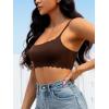 imageFloerns Womens Seamless Deep V Bras Invisibles No Show Wireless Comfortable BraBrown Scallop