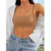 imageFloerns Womens Seamless Deep V Bras Invisibles No Show Wireless Comfortable BraLight Brown