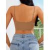 imageFloerns Womens Seamless Deep V Bras Invisibles No Show Wireless Comfortable BraLight Brown