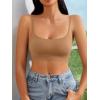 imageFloerns Womens Seamless Deep V Bras Invisibles No Show Wireless Comfortable BraLight Brown