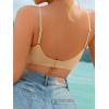 imageFloerns Womens Seamless Deep V Bras Invisibles No Show Wireless Comfortable BraPure