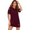 imageFloerns Womens Casual Ripped Short Sleeve Tshirt Tunic DressBurgundy