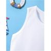 imageFloerns Boys Boho Sleeveless Tank Top Tropical Print Shorts Set 2 Piece OutfitBlue and White