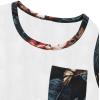 imageFloerns Boys Boho Sleeveless Tank Top Tropical Print Shorts Set 2 Piece OutfitWhite and Black