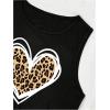 imageFloerns Girls Graphic Print Sleeveless Round Neck Slim Fit Crop Tank TopBlack