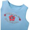 imageFloerns Girls Graphic Print Sleeveless Round Neck Slim Fit Crop Tank TopBlue