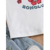 imageFloerns Girls Graphic Print Sleeveless Round Neck Slim Fit Crop Tank TopWhite