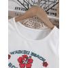imageFloerns Girls Graphic Print Sleeveless Round Neck Slim Fit Crop Tank TopWhite