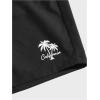 imageFloerns Mens Boho Tribal Print Drawstring Waist Summer Shorts with PocketBlack