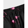 imageFloerns Mens Boho Tribal Print Drawstring Waist Summer Shorts with PocketBlack Flamingo