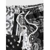imageFloerns Mens Boho Tribal Print Drawstring Waist Summer Shorts with PocketBlack Multi Paisley