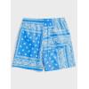 imageFloerns Mens Boho Tribal Print Drawstring Waist Summer Shorts with PocketBlue  White Paisley