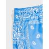 imageFloerns Mens Boho Tribal Print Drawstring Waist Summer Shorts with PocketBlue  White Paisley