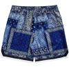 imageFloerns Mens Boho Tribal Print Drawstring Waist Summer Shorts with PocketBlue Scarf