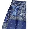 imageFloerns Mens Boho Tribal Print Drawstring Waist Summer Shorts with PocketBlue Scarf
