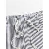 imageFloerns Mens Boho Tribal Print Drawstring Waist Summer Shorts with PocketBlue White Striped