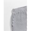 imageFloerns Mens Boho Tribal Print Drawstring Waist Summer Shorts with PocketBlue White Striped