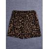 imageFloerns Mens Boho Tribal Print Drawstring Waist Summer Shorts with PocketBrown Leopard