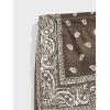 imageFloerns Mens Boho Tribal Print Drawstring Waist Summer Shorts with PocketBrown Paisley