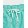 imageFloerns Mens Boho Tribal Print Drawstring Waist Summer Shorts with PocketCadet Blue