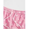 imageFloerns Mens Boho Tribal Print Drawstring Waist Summer Shorts with PocketPink Paisley