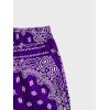 imageFloerns Mens Boho Tribal Print Drawstring Waist Summer Shorts with PocketPurple Multi