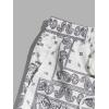 imageFloerns Mens Boho Tribal Print Drawstring Waist Summer Shorts with PocketWhite Scarf