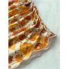 imageFloerns Womens Allover Print Lace Trim Bowknot Strapless Bandeau Ruched Crop Tube TopOrange Flower
