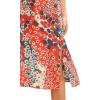imageFloerns Womens Boho Floral High Waist Split A Line Midi SkirtA Red Disty