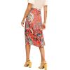 imageFloerns Womens Boho Floral High Waist Split A Line Midi SkirtA Red Disty
