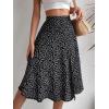 imageFloerns Womens Boho Floral High Waist Split A Line Midi SkirtBlack Multicoloured
