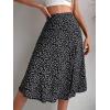 imageFloerns Womens Boho Floral High Waist Split A Line Midi SkirtBlack Multicoloured