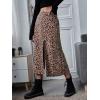 imageFloerns Womens Boho Floral High Waist Split A Line Midi SkirtBrown Multi